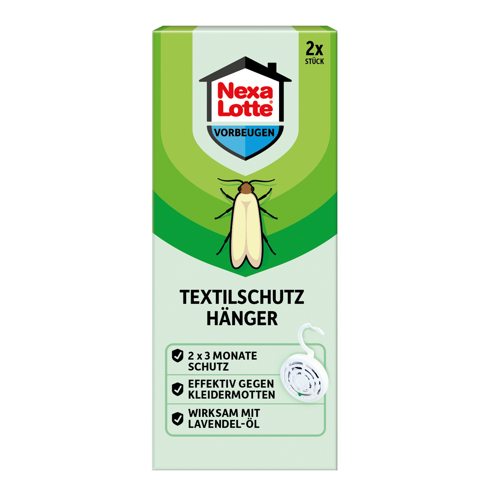 Vorderseite von Nexa Lotte Textilschutz Hänger