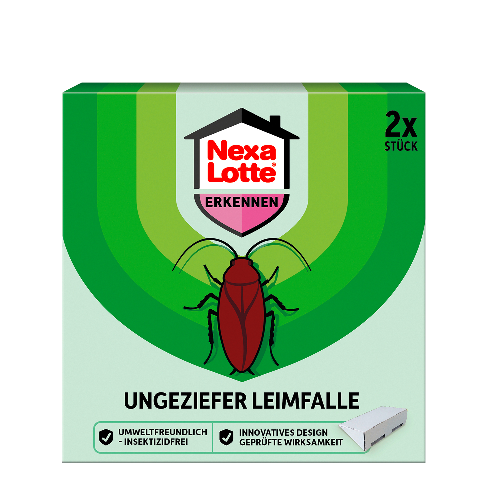 Vorderseite von Nexa Lotte Ungeziefer Leimfalle insektizidfrei