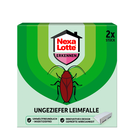 Vorderseite von Nexa Lotte Ungeziefer Leimfalle insektizidfrei