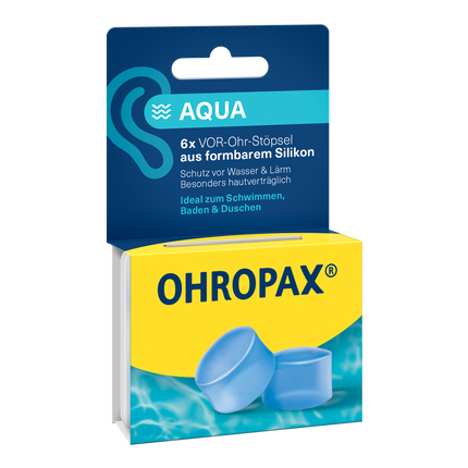 Vorderseite von OHROPAX Aqua Ohrstöpsel