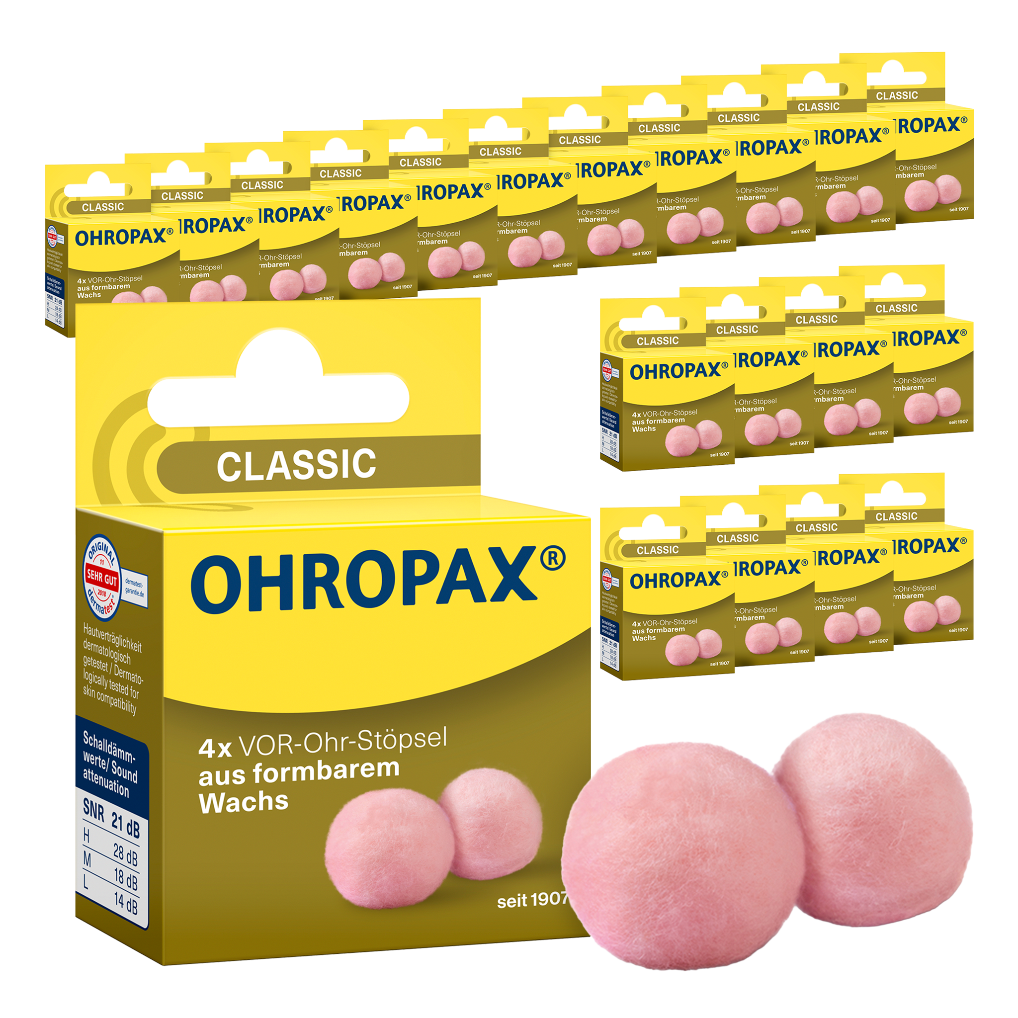 Vorderseite von OHROPAX Classic Ohrstöpsel - 20x4 Stück