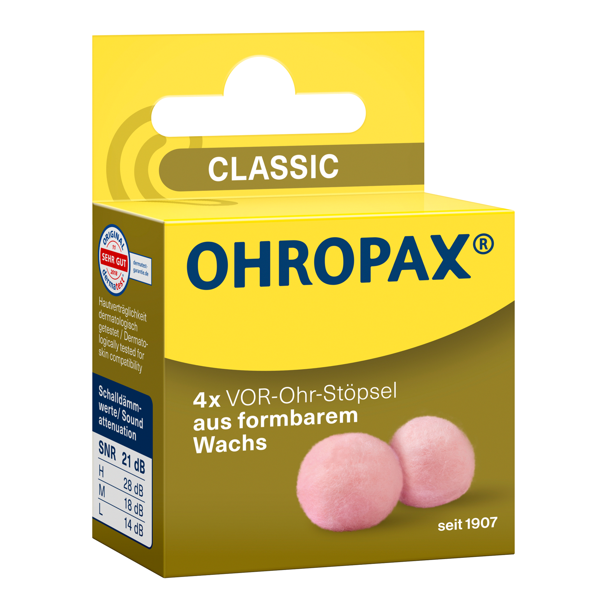 Vorderseite von OHROPAX Classic Ohrstöpsel
