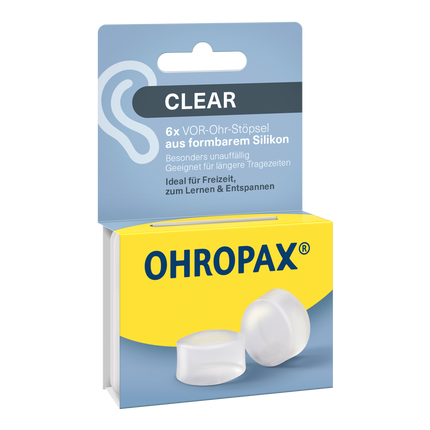 Vorderseite von OHROPAX Clear Ohrstöpsel