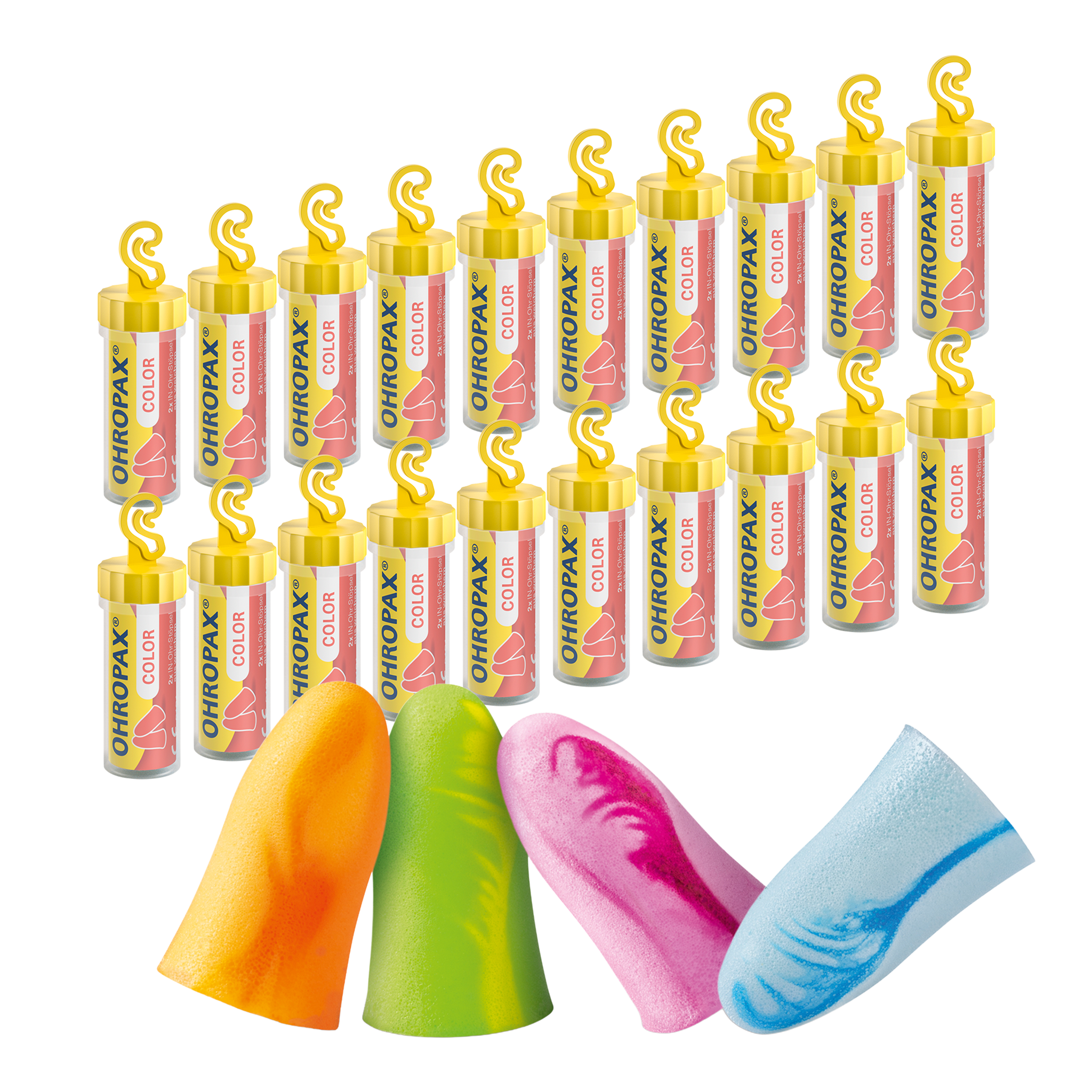 Vorderseite von OHROPAX Color Ohrstöpsel – 20x2 Stück