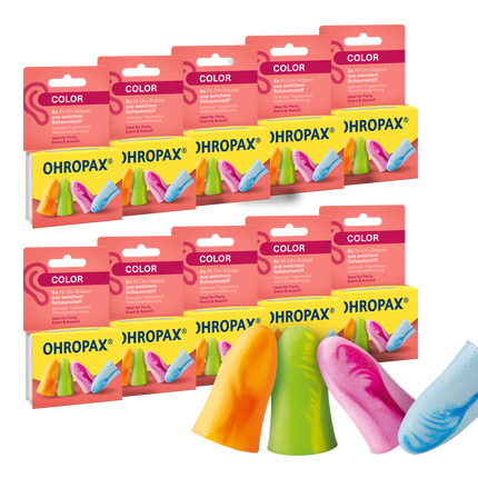 Vorderseite von OHROPAX Color Ohrstöpsel – 8 Stück