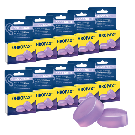 Vorderseite von OHROPAX Good Night Ohrstöpsel – 10x8 Stück