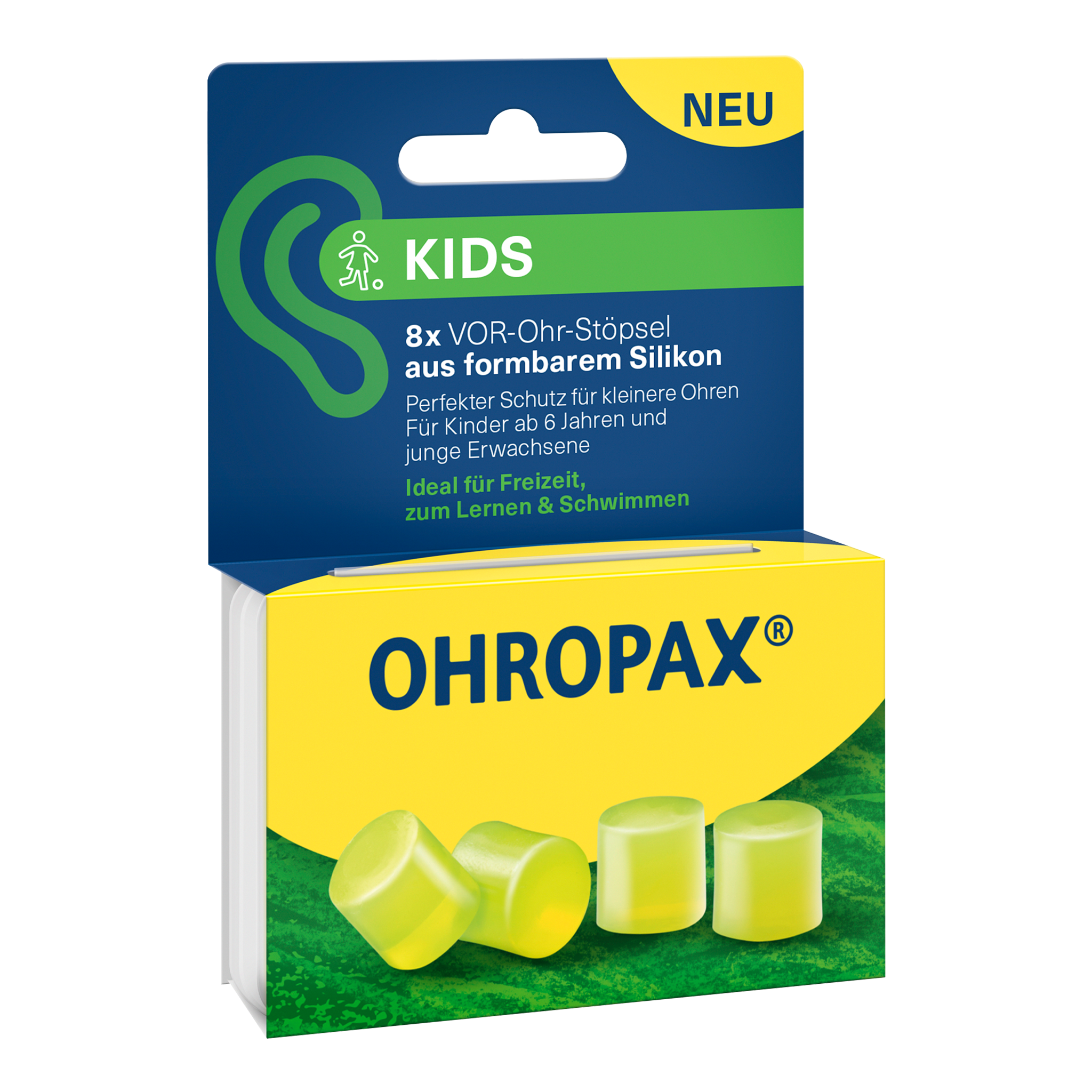 Vorderseite von OHROPAX Kids Ohrstöpsel