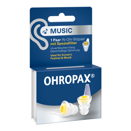 Vorderseite von OHROPAX Music Ohrstöpsel