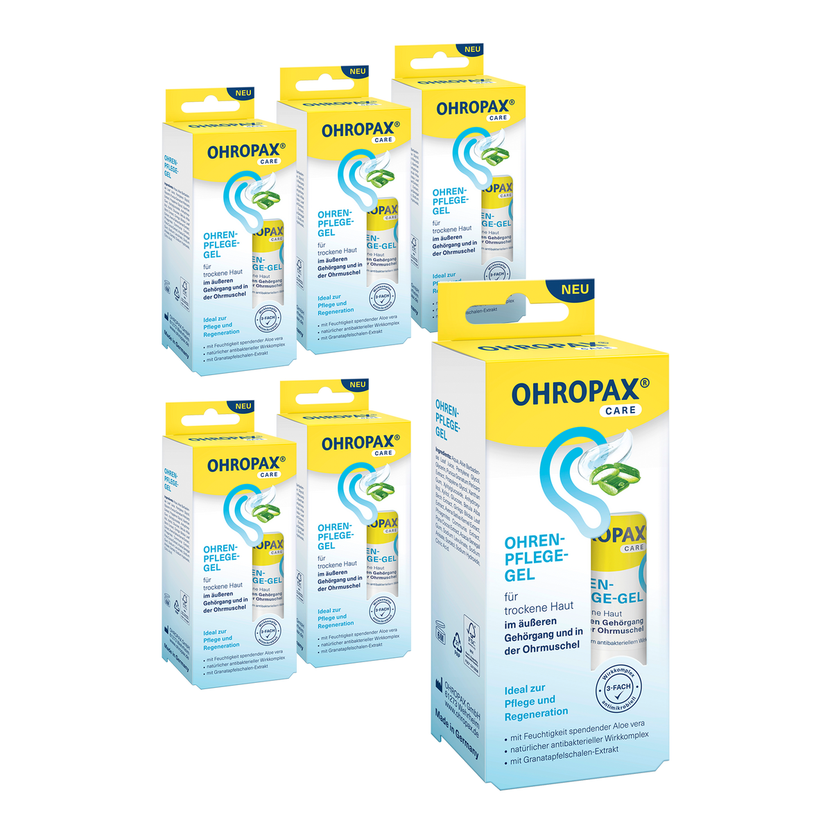 Vorderseite von OHROPAX Ohren-Pflege-Gel