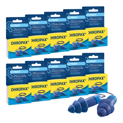 Vorderseite von OHROPAX Profi Ohrstöpsel - 10x1 Paar