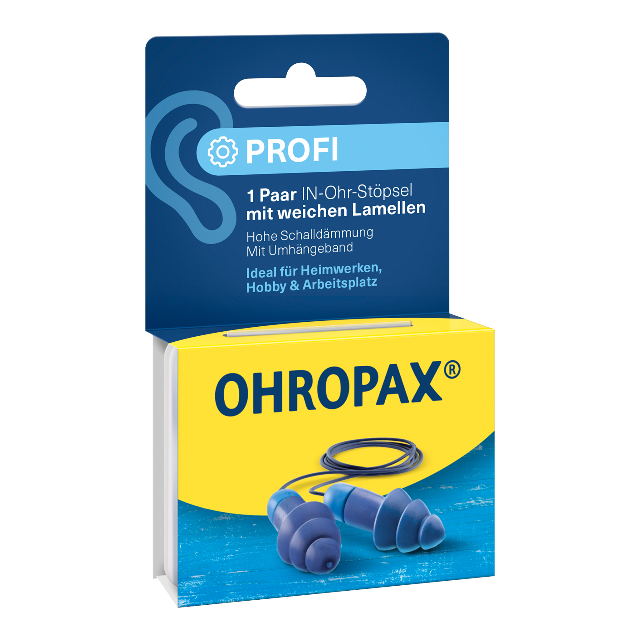 Vorderseite von OHROPAX Profi Ohrstöpsel