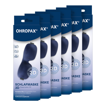 Vorderseite von OHROPAX Schlafmaske 3D in marine- 1 Stück
