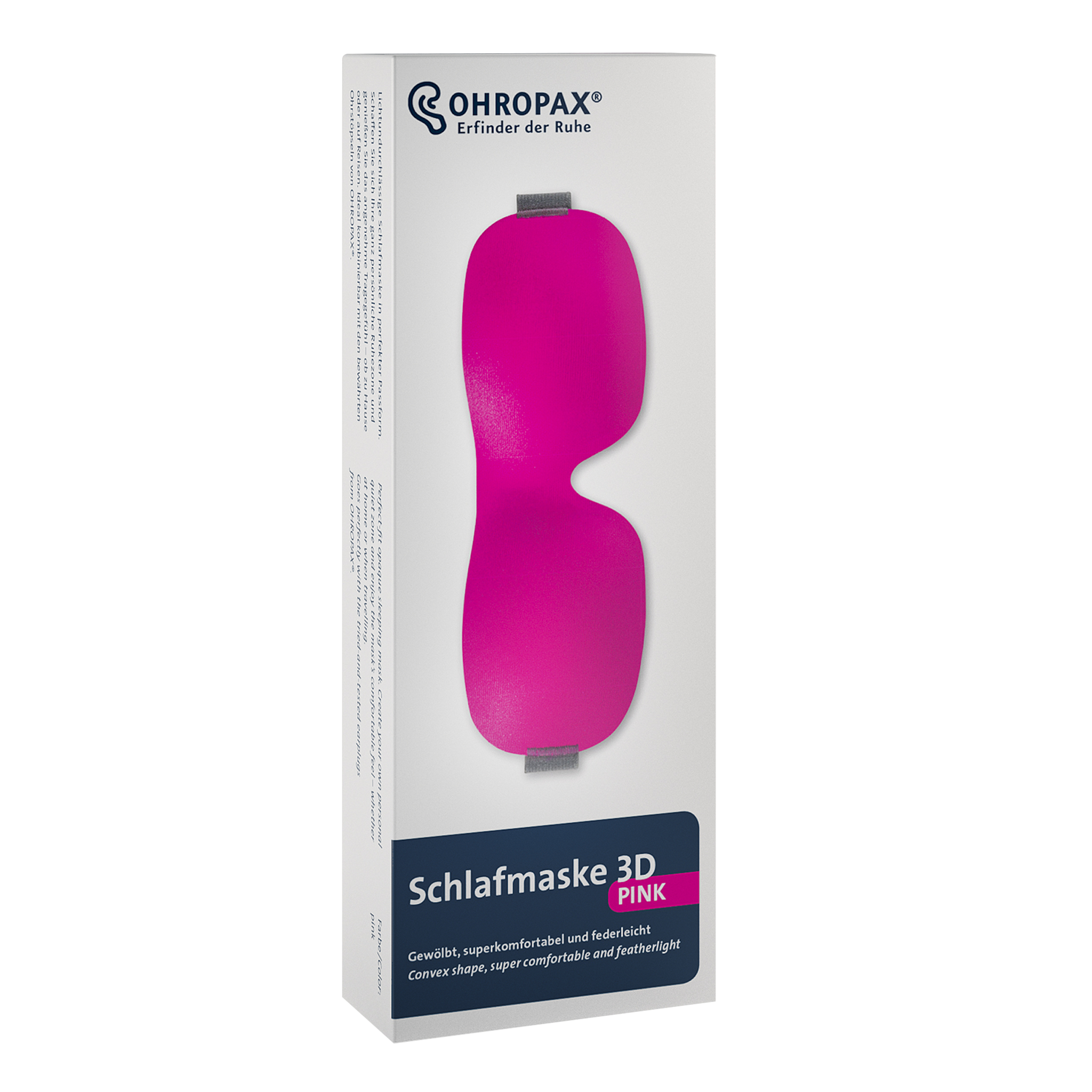 Vorderseite von OHROPAX Schlafmaske 3D in pink
