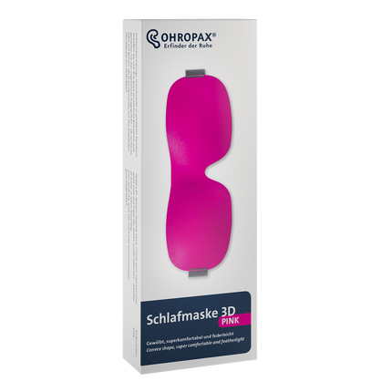 Vorderseite von OHROPAX Schlafmaske 3D in pink