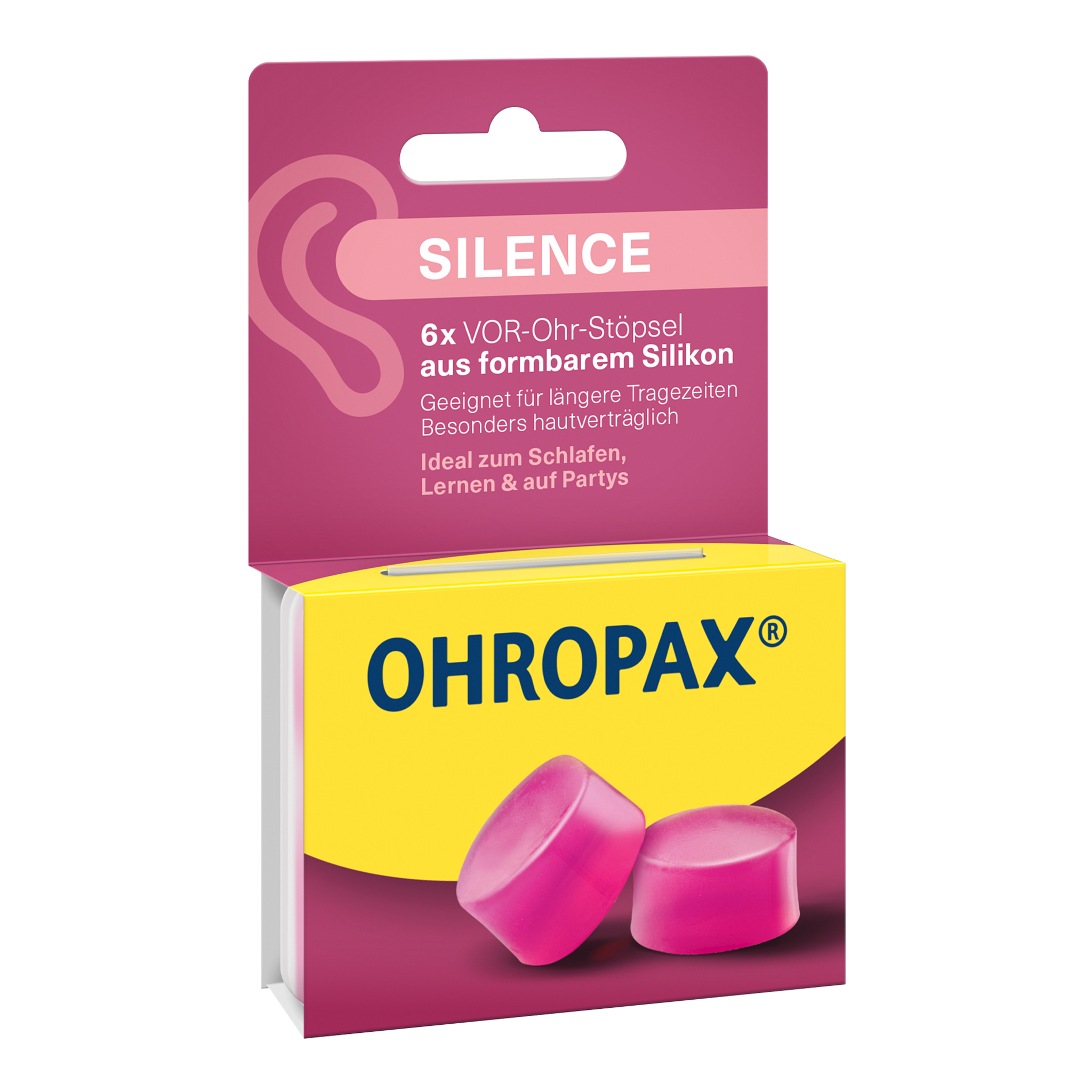 Vorderseite von OHROPAX Silence Ohrstöpsel