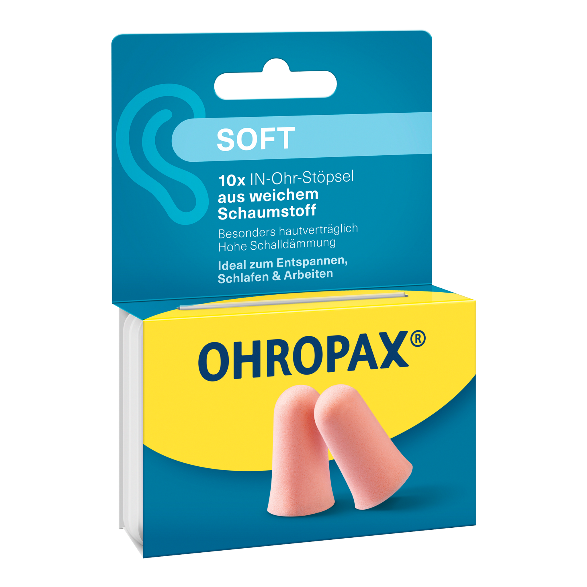Vorderseite von OHROPAX Soft Ohrstöpsel
