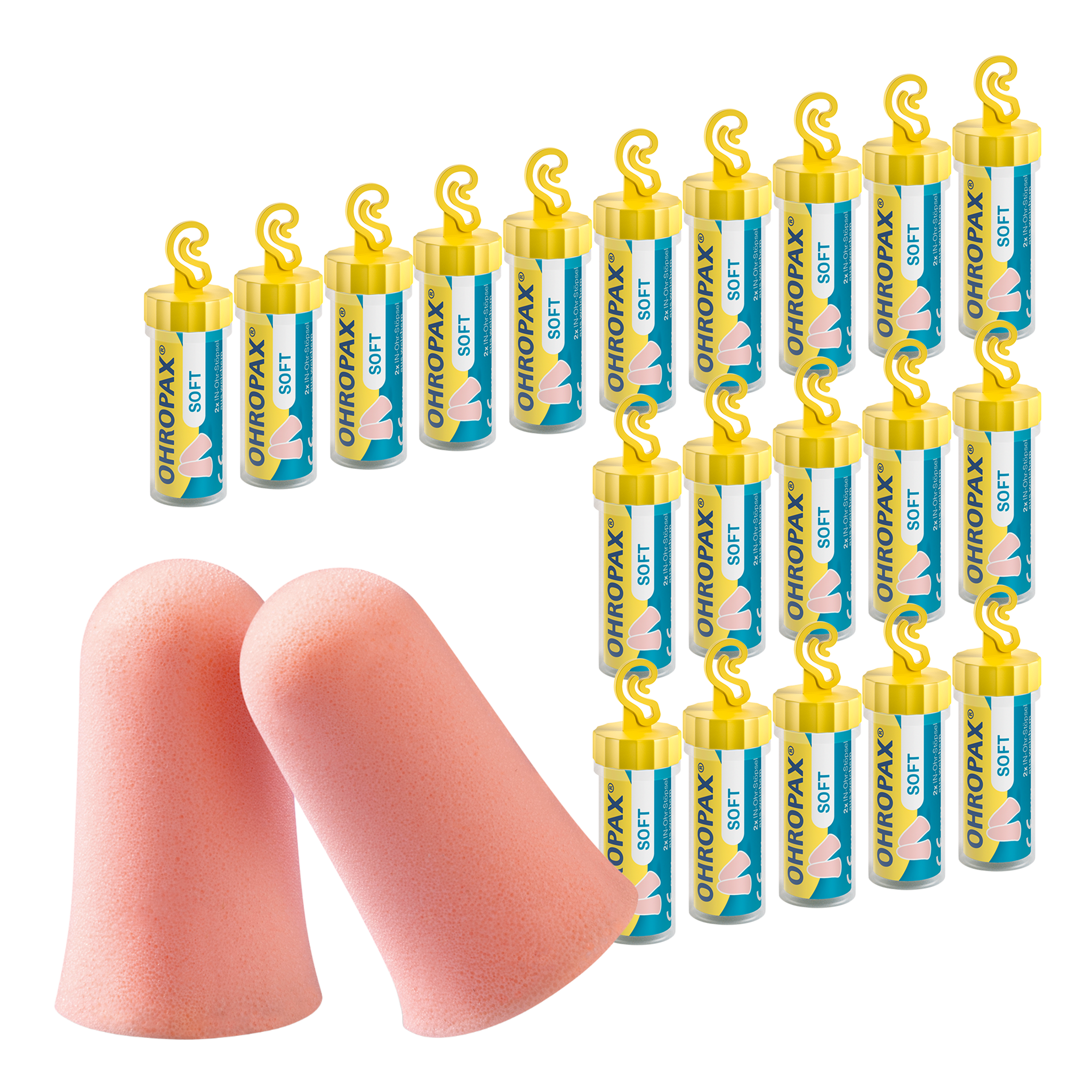 Vorderseite von OHROPAX Soft Ohrstöpsel - 20x2 Stück