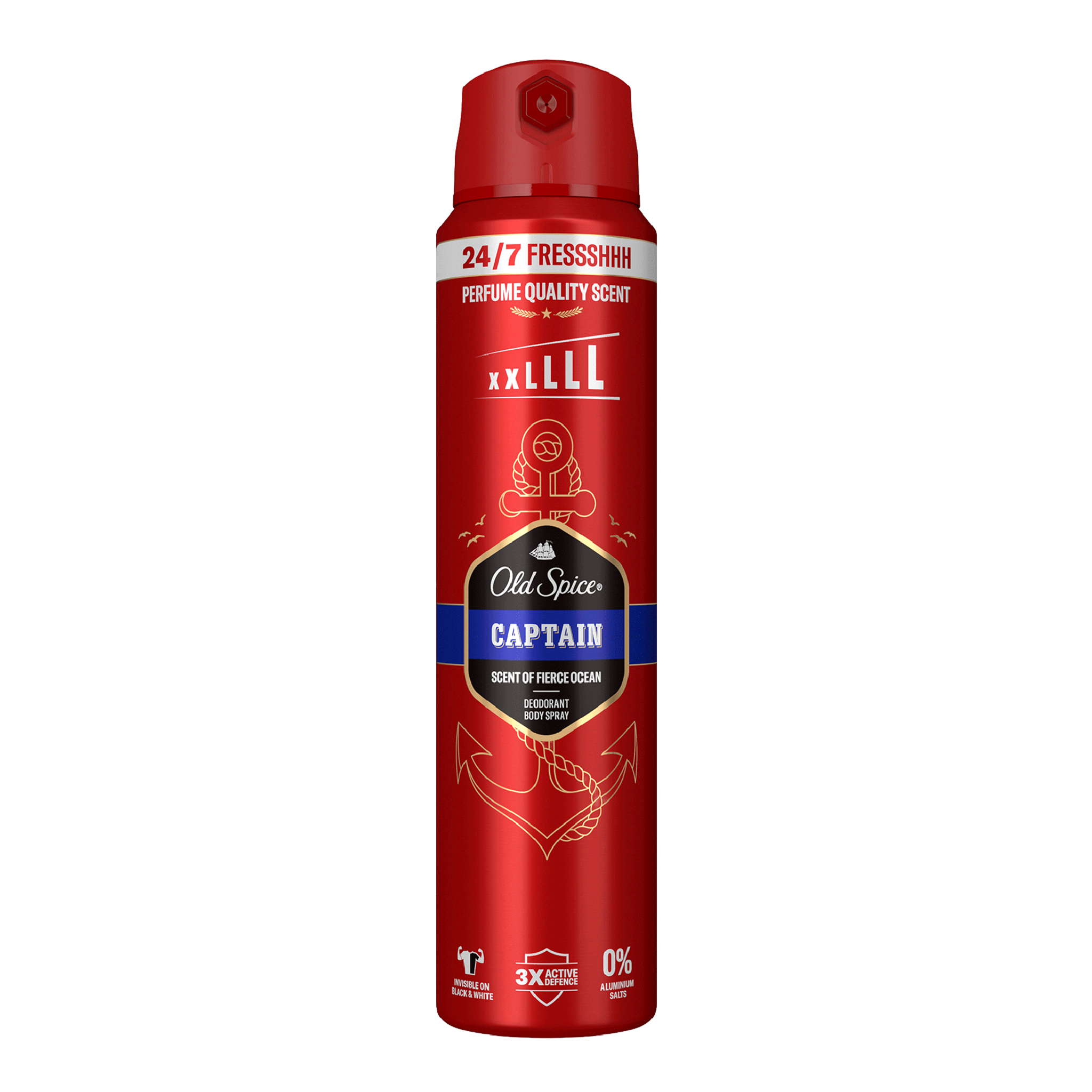 Vorderseite von Old Spice Aerosol Bodyspray Captain XL