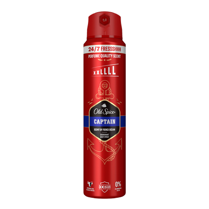 Vorderseite von Old Spice Aerosol Bodyspray Captain XL