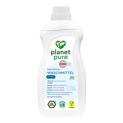 Vorderseite von Planet Pure Universal Waschmittel