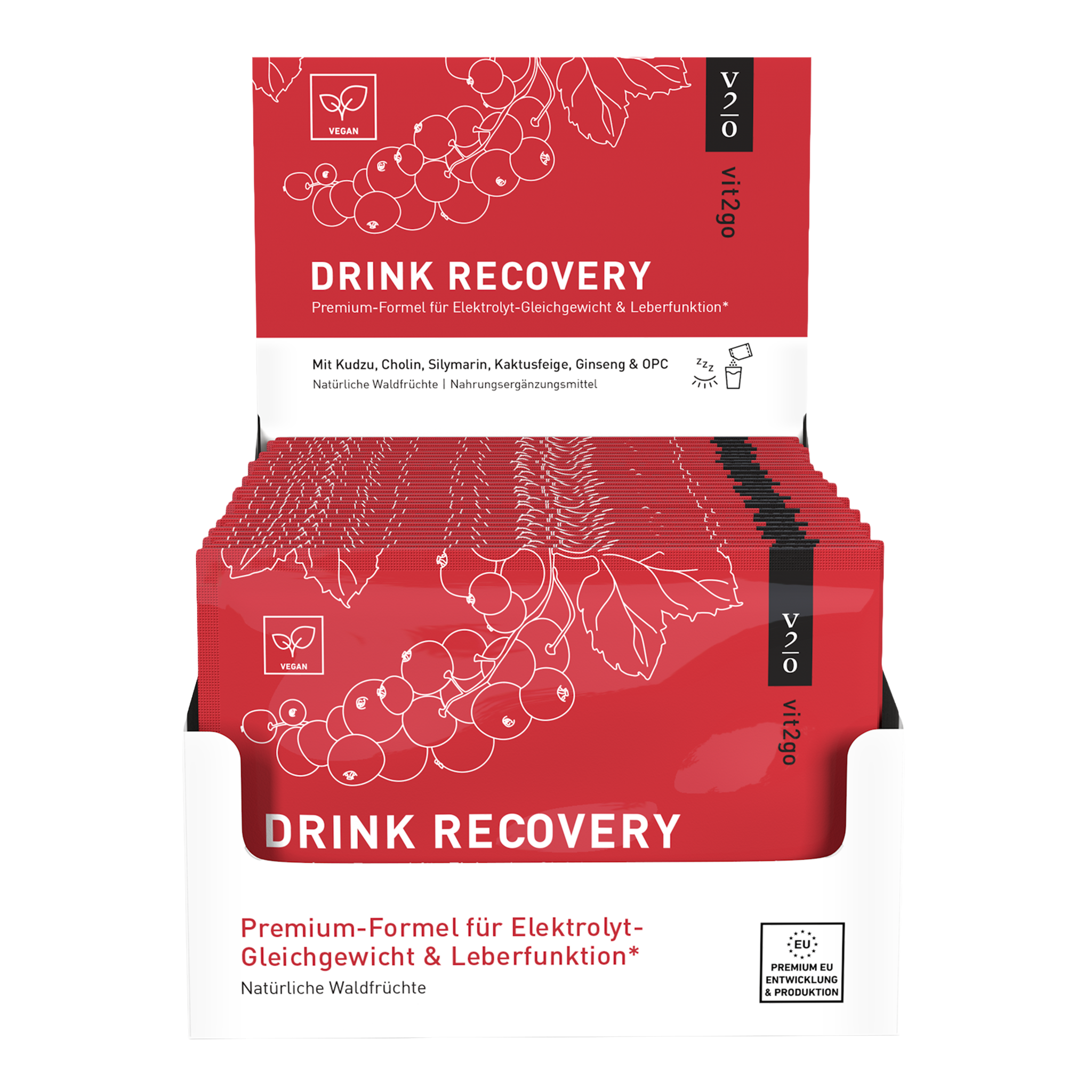Vorderseite von Vit2go Drink Recovery