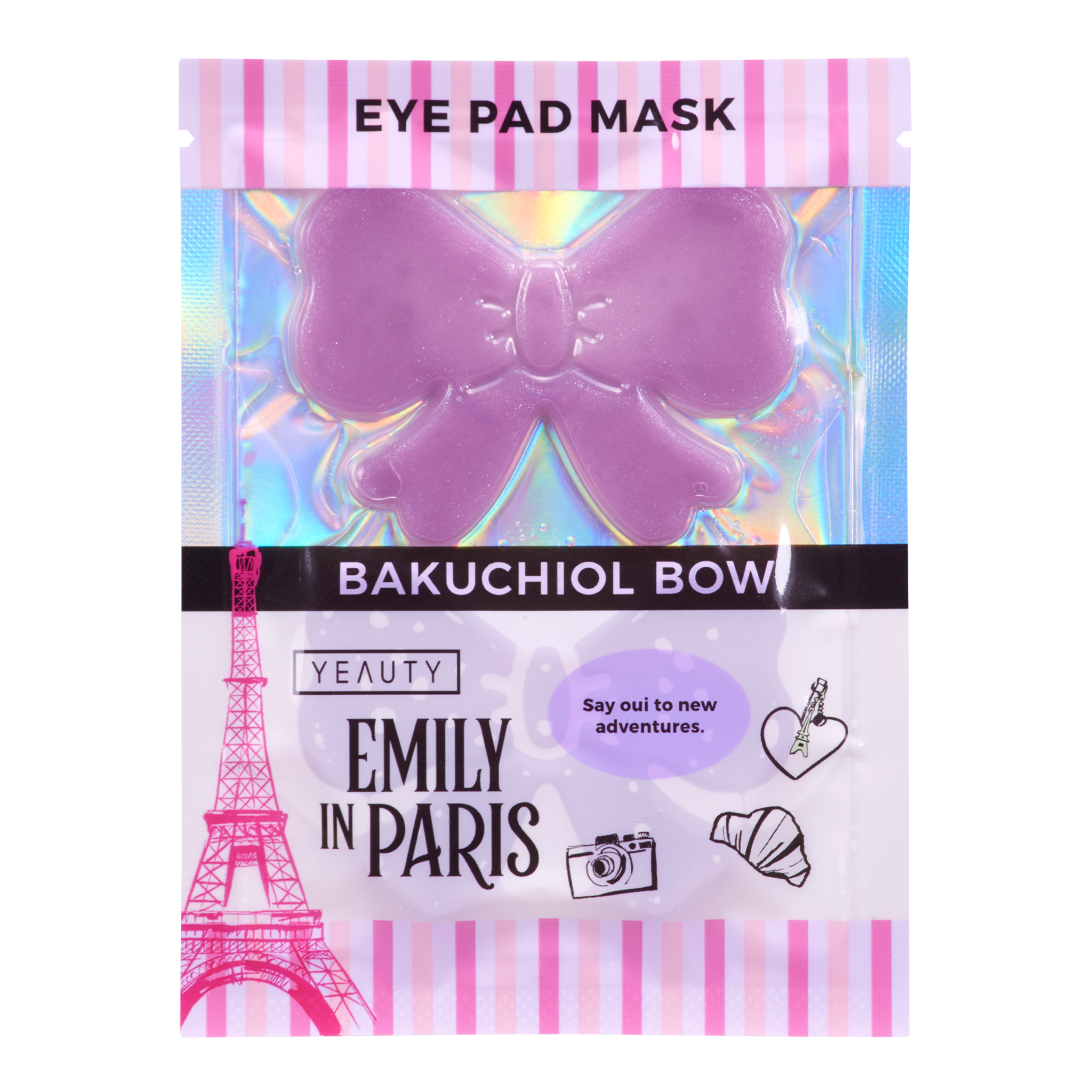 Vorderseite von YEAUTY Emily in Paris Eye Pad Mask Bakuchiol Bow