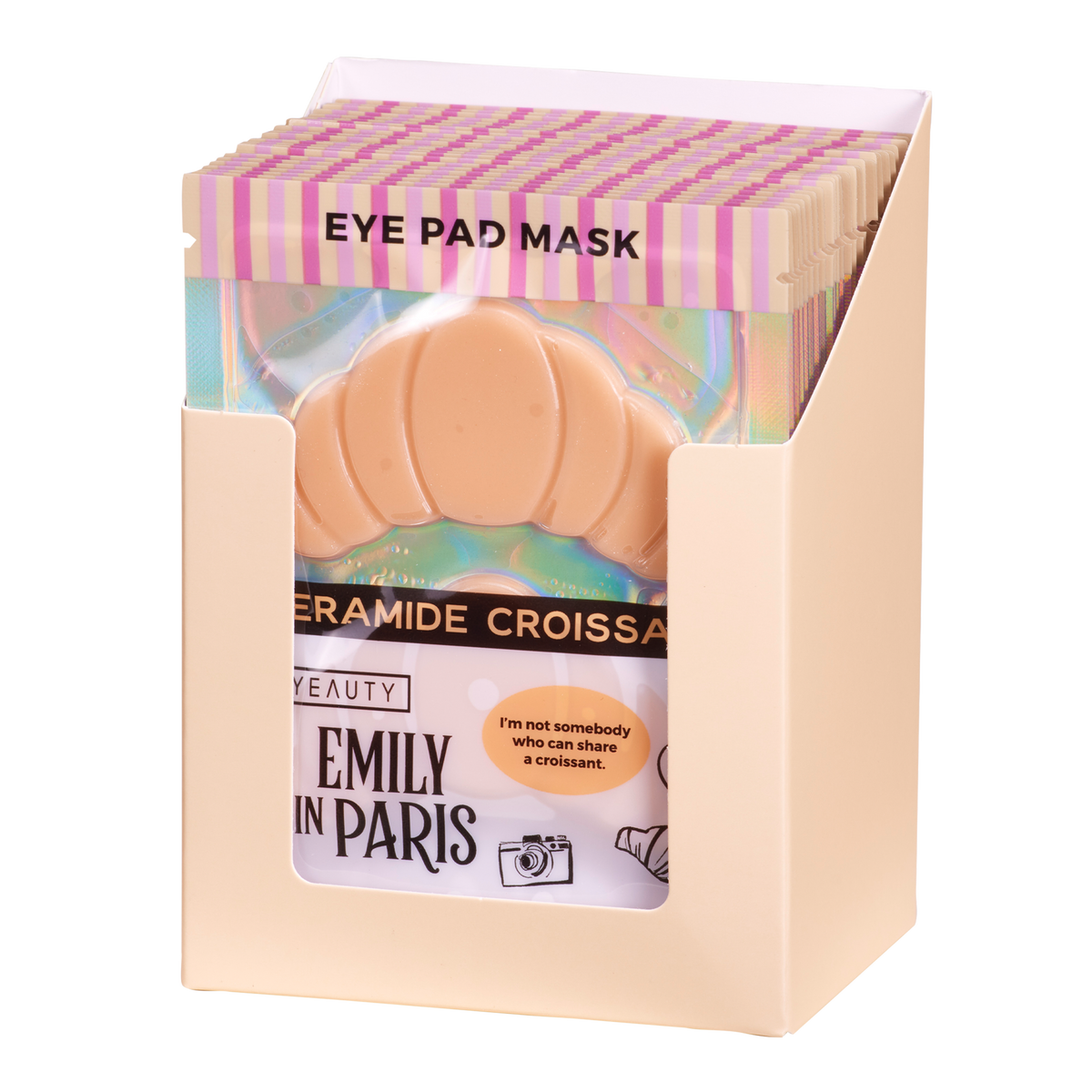 Vorderseite von YEAUTY Emily in Paris Eye Pad Mask Ceramide Croissant