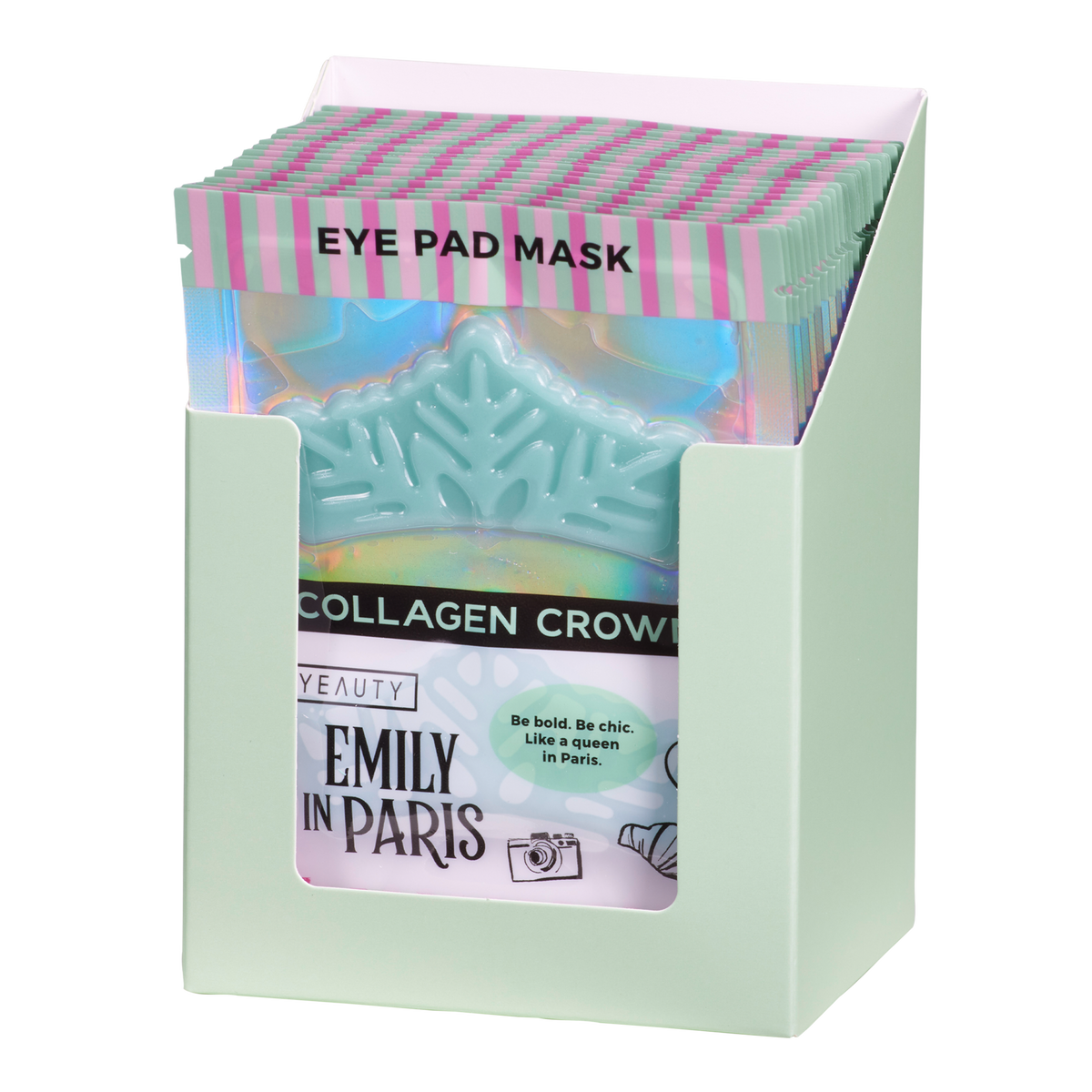 Vorderseite von YEAUTY Emily in Paris Eye Pad Mask Collagen Crown