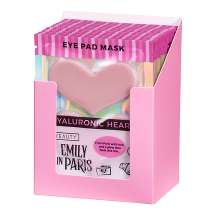 Vorderseite von YEAUTY Emily in Paris Eye Pad Mask Hyaluronic Hearts