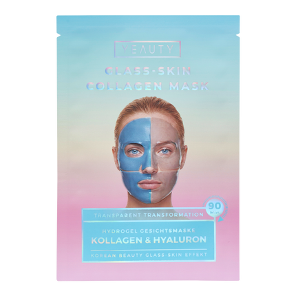 Vorderseite von YEAUTY Hydrogel Gesichtsmaske Kollagen & Hyaluron Glass Skin Effekt