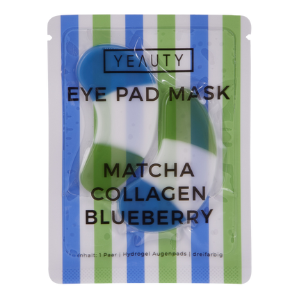 Vorderseite von YEAUTY Matcha Collagen Blueberry Eye Pad Mask - 1 Paar