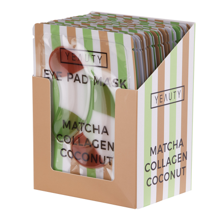 Vorderseite von YEAUTY Matcha Collagen Coconut Eye Pad Mask - 25 Paar