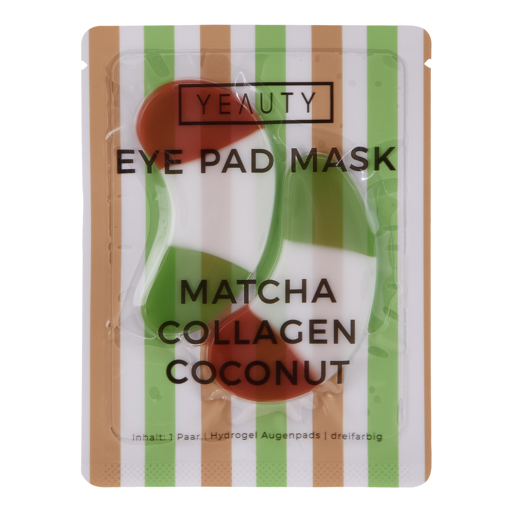 Vorderseite von YEAUTY Matcha Collagen Coconut Eye Pad Mask - 1 Paar