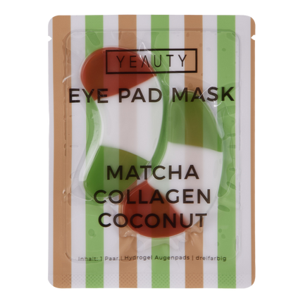 Vorderseite von YEAUTY Matcha Collagen Coconut Eye Pad Mask - 1 Paar