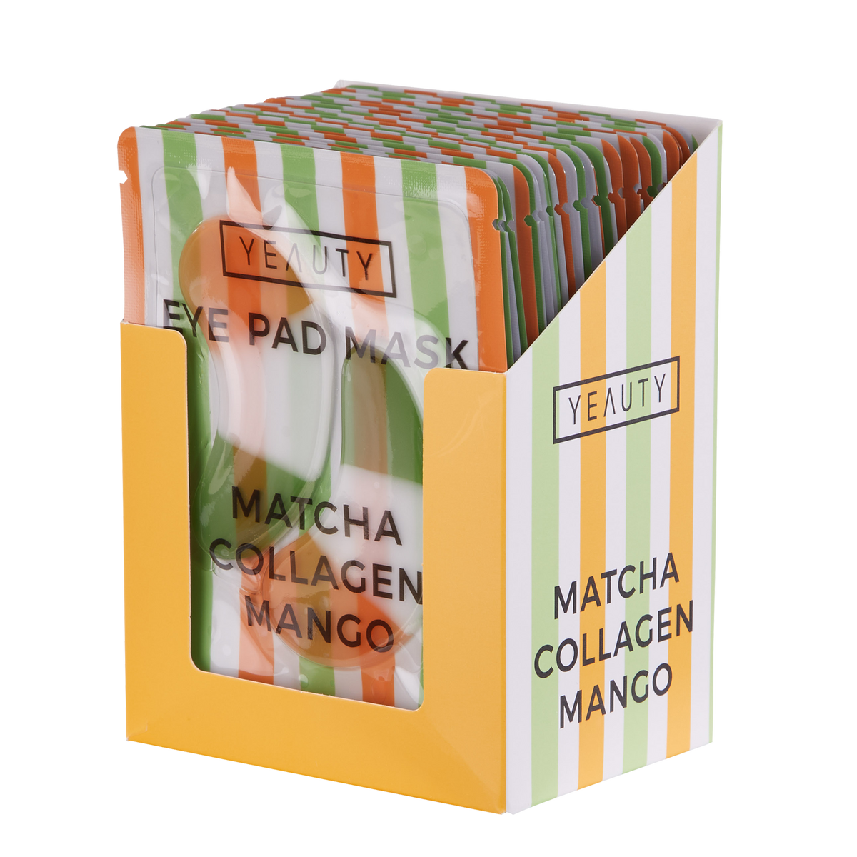 Vorderseite von YEAUTY Matcha Collagen Mango Eye Pad Mask - 25 Paar