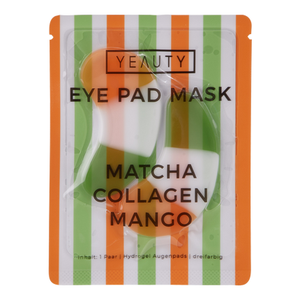 Vorderseite von YEAUTY Matcha Collagen Mango Eye Pad Mask - 1 Paar