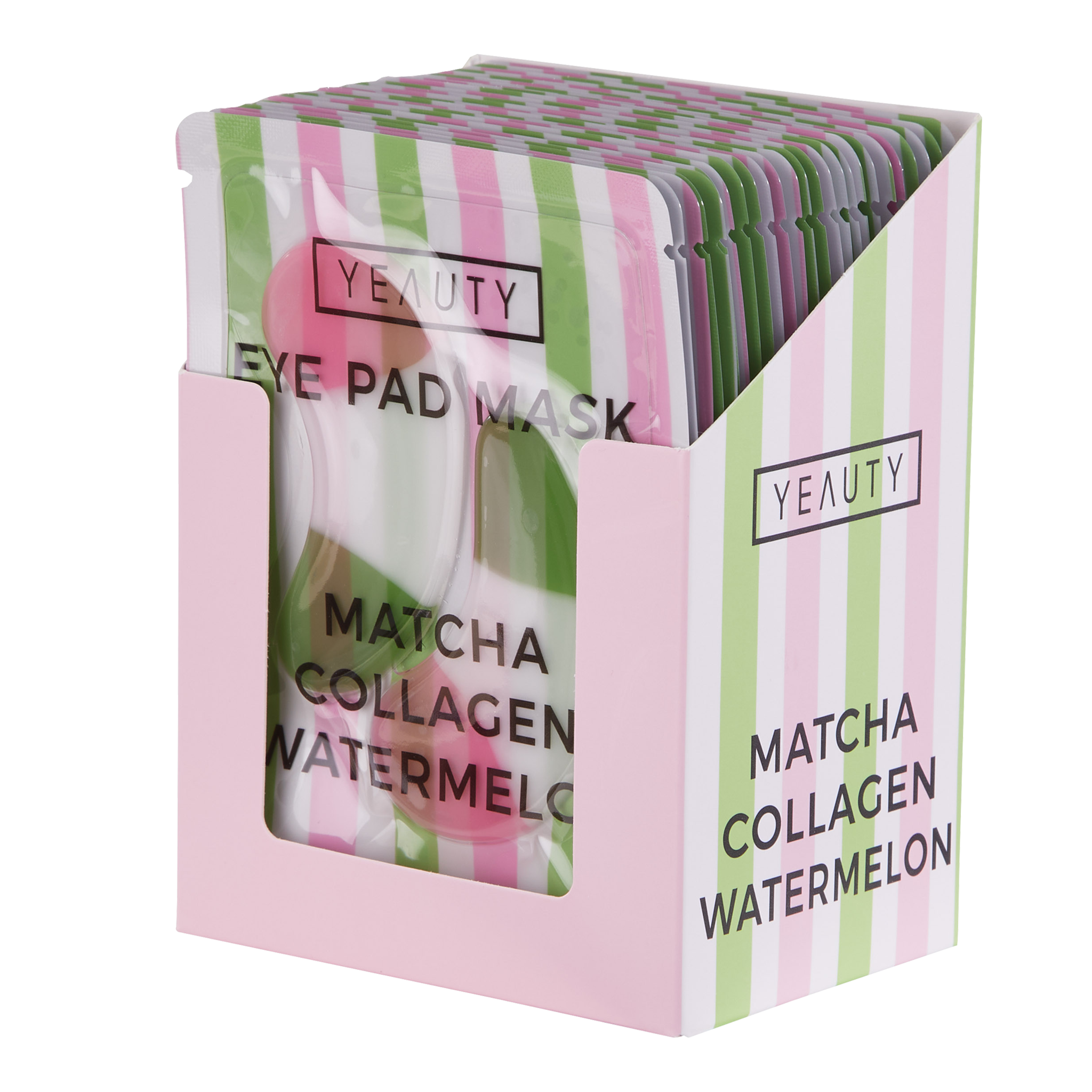 Vorderseite von YEAUTY Matcha Collagen Watermelon Eye Pad Mask - 25 Paar