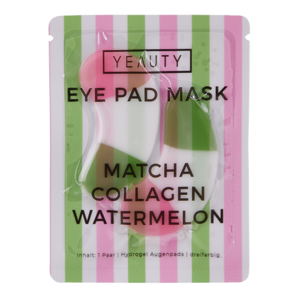 Vorderseite von YEAUTY Matcha Collagen Watermelon Eye Pad Mask - 1 Paar