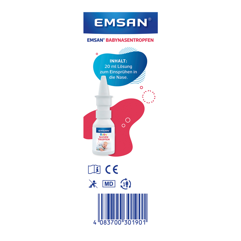 Linke Seitenansicht von EMSAN Baby Nasentropfen