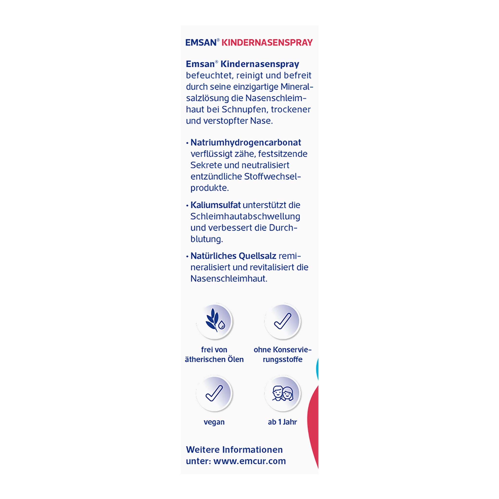 Linke Seitenansicht von EMSAN® Kindernasenspray