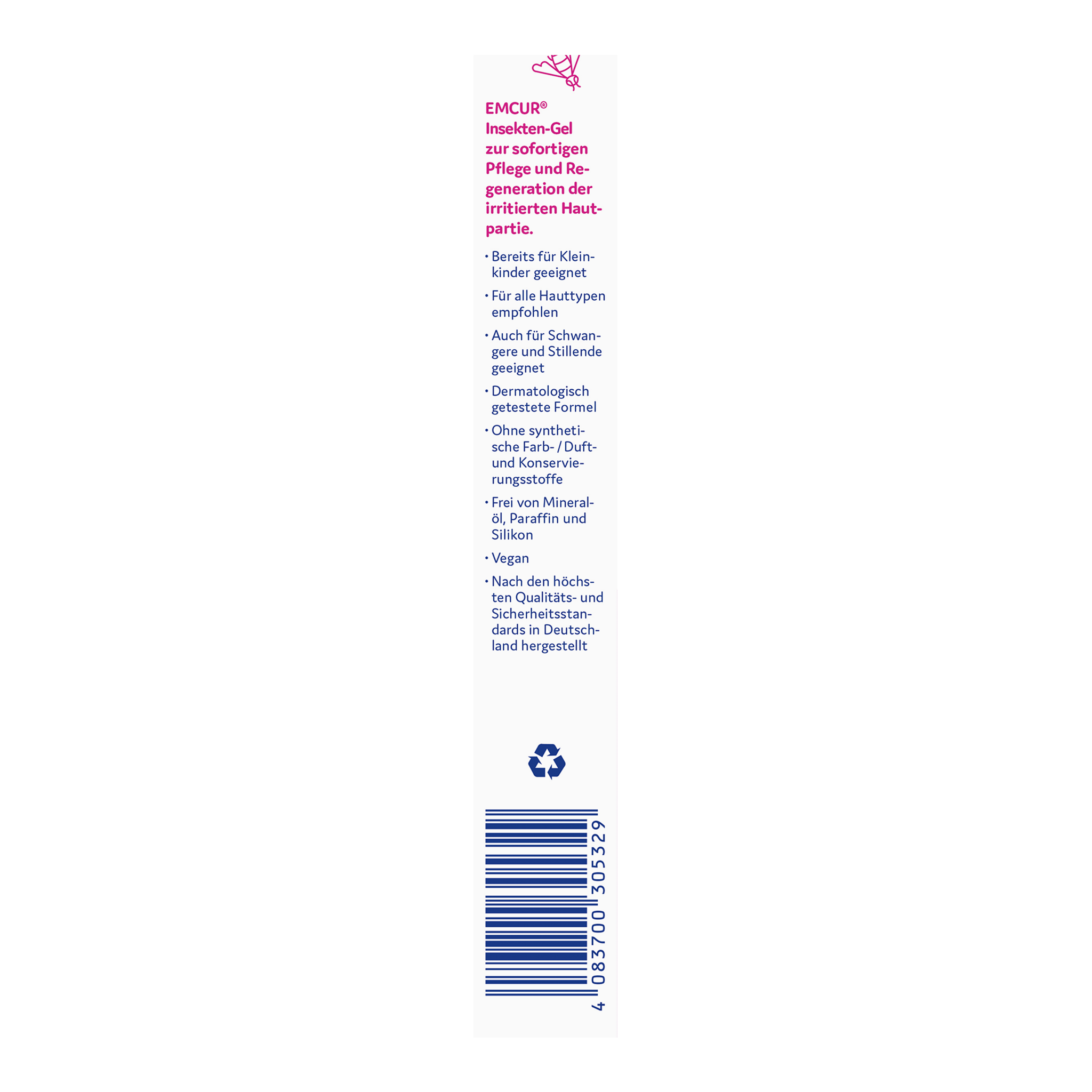 Linke Seitenansicht von EMCUR® Insekten Gel