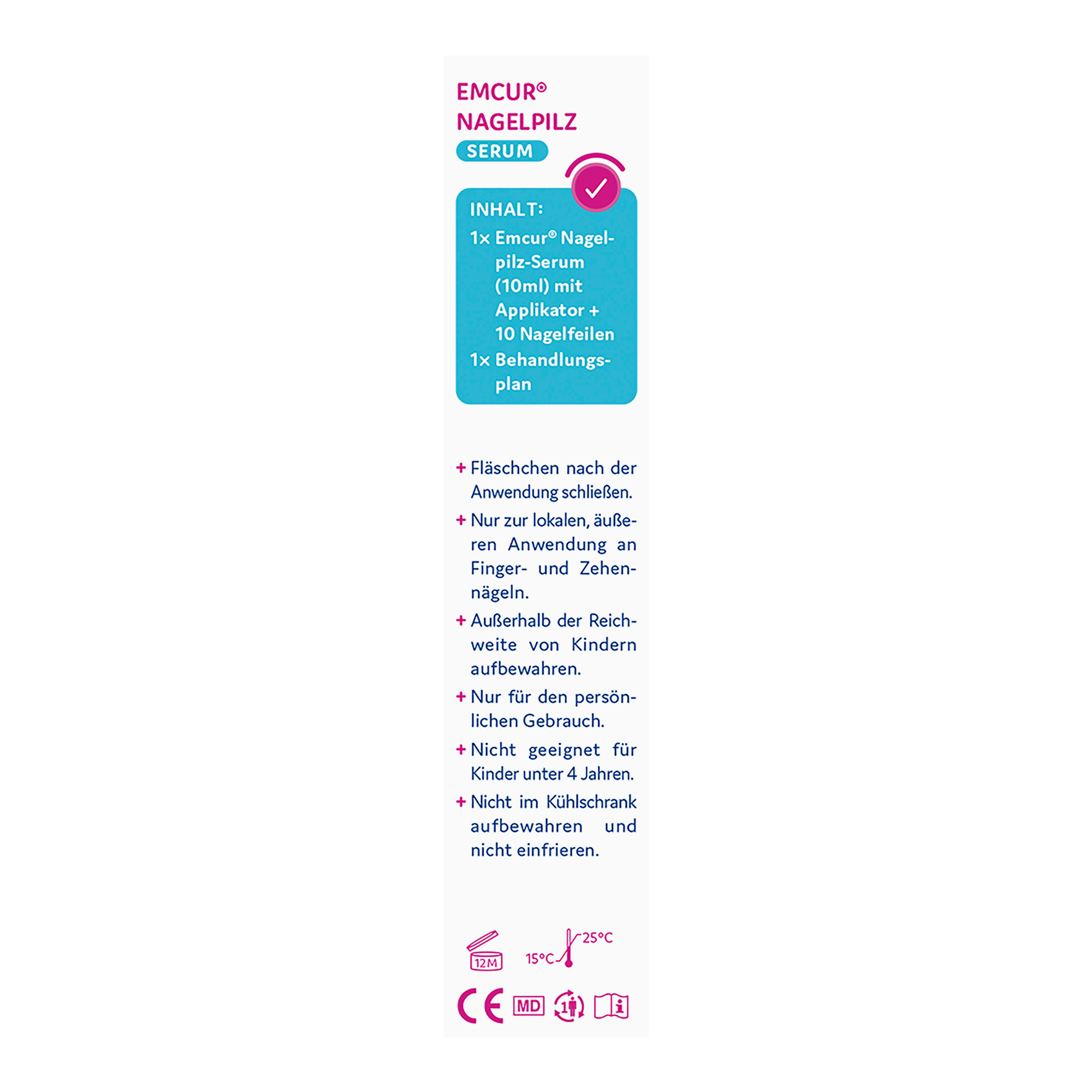 Linke Seitenansicht von  EMCUR® Nagelpilz-Serum