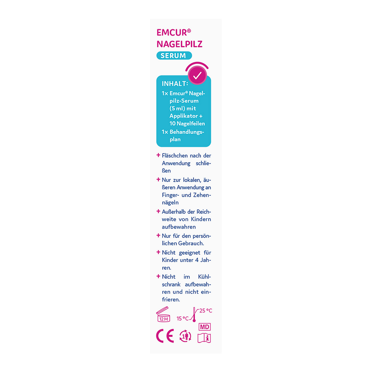 Linke Seitenansicht von EMCUR® Nagelpilz-Serum - 5ml