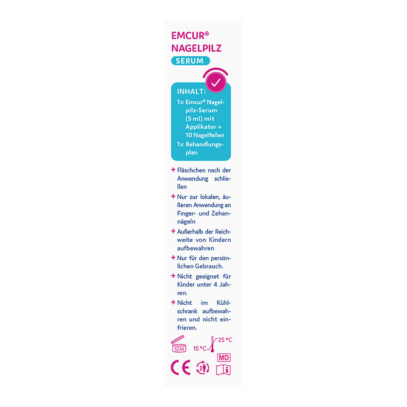 Linke Seitenansicht von EMCUR® Nagelpilz-Serum - 5ml