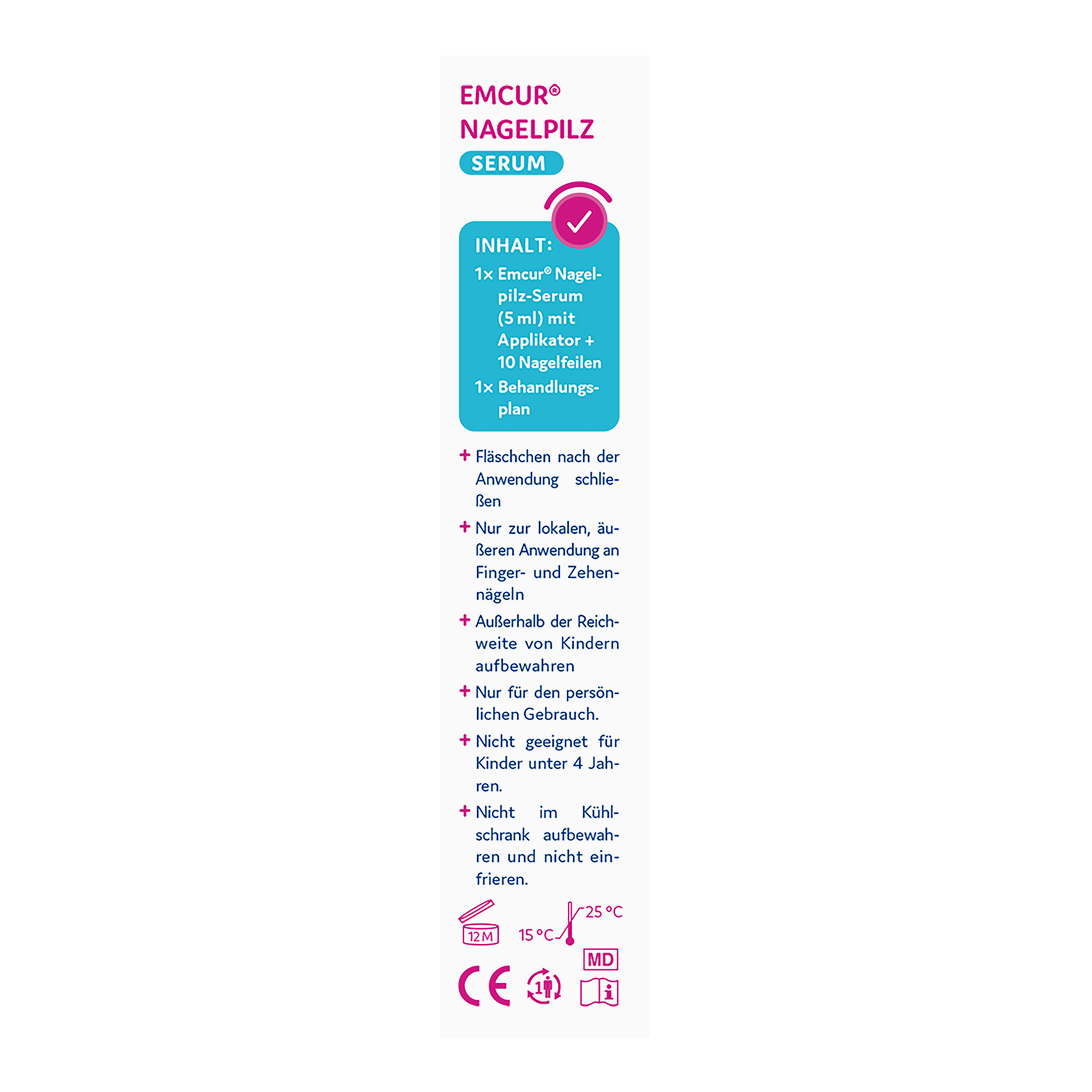 Linke Seitenansicht von EMCUR® Nagelpilz-Serum - 5ml