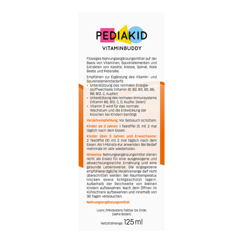 Linke Seitenansicht von PEDIAKID® Vitaminbuddy