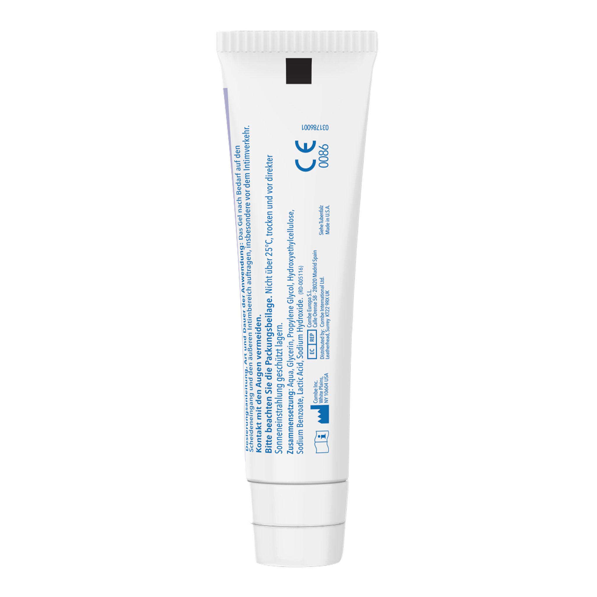 Rückseite der Tube von Vionell Intim Hydro-Gel