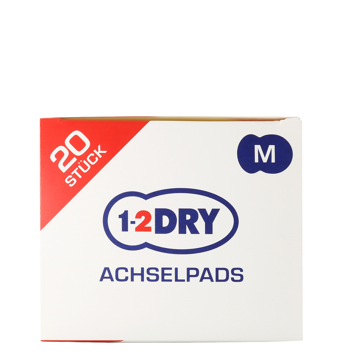 Draufsichte von 1-2DRY Achselpads medium weiß - 20 Stück