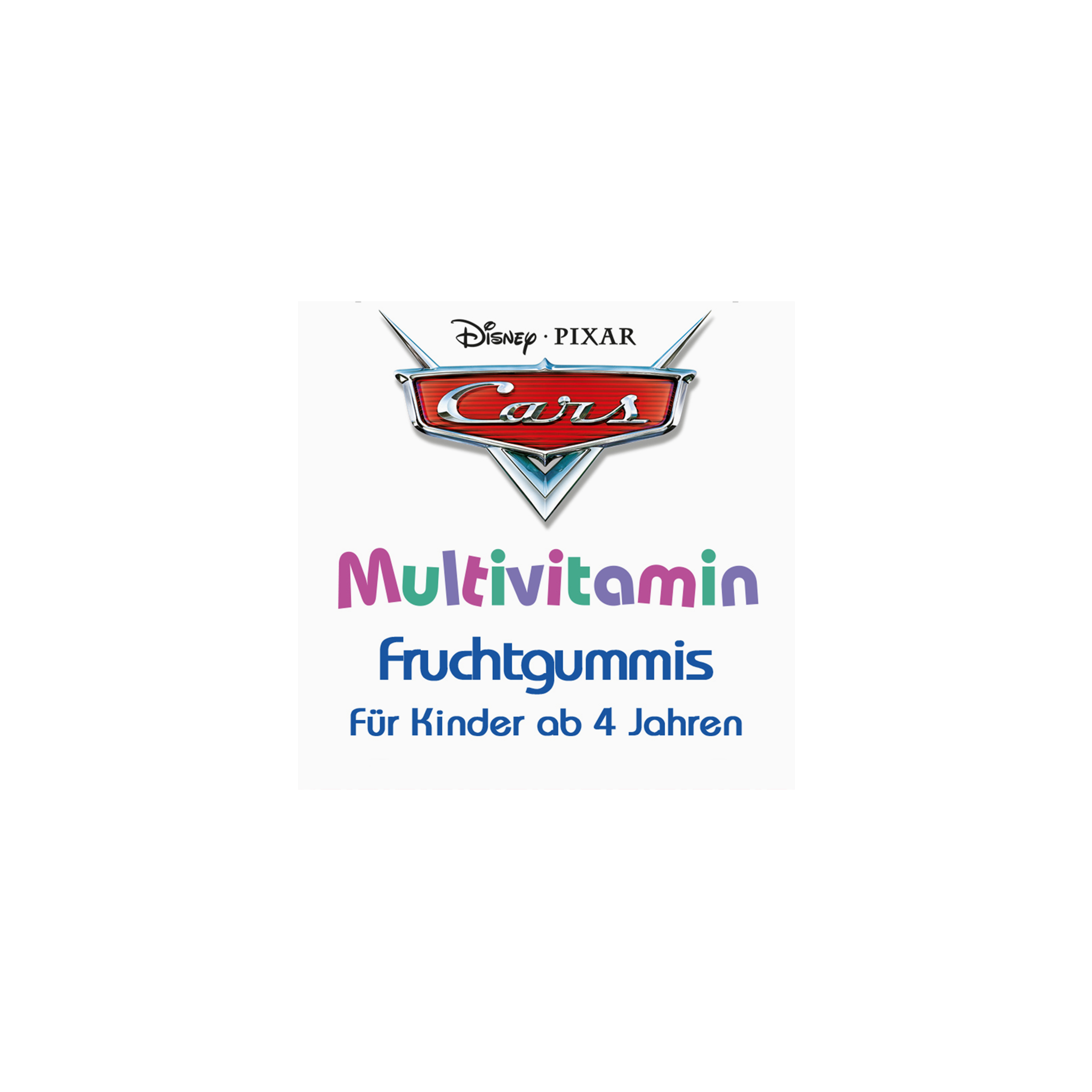 Draufsicht von Disney Multivitamin-Fruchtgummis Cars