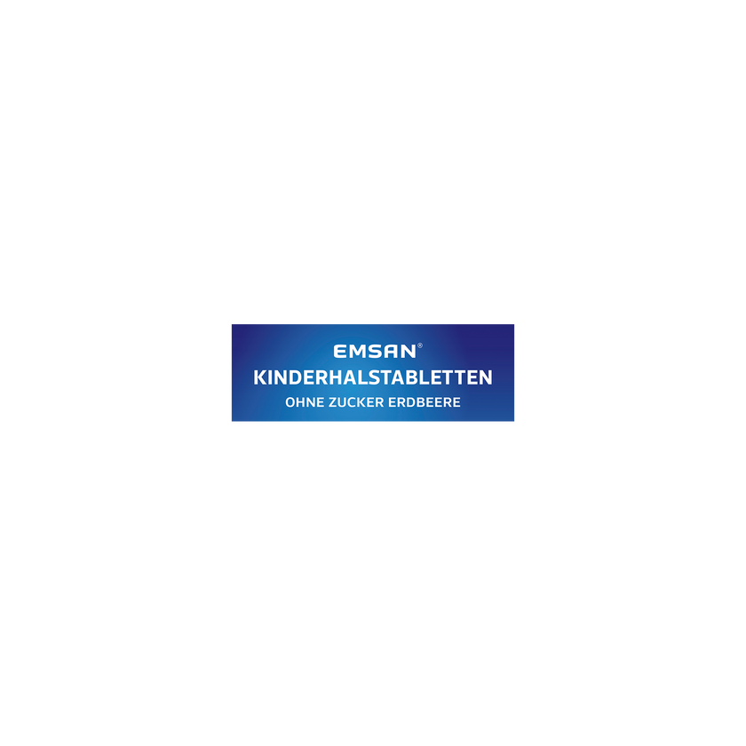 EMSAN® Kinderhalstabletten ohne Zucker Erdbeere-11x20